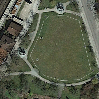 Wiese über der Parkgarage